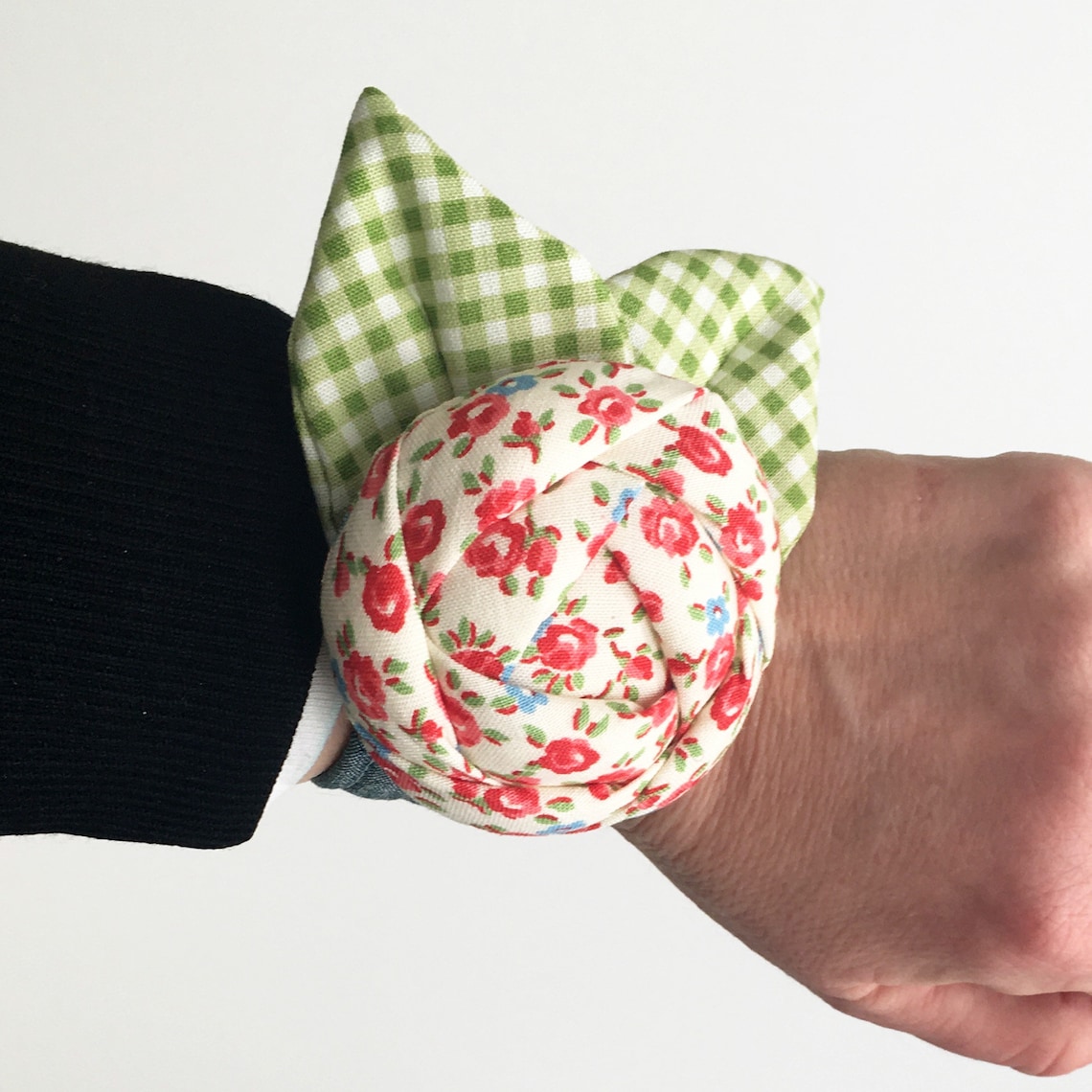 Rose Pincushion Cuff Bracelet pin cushion to wear while you Etsy