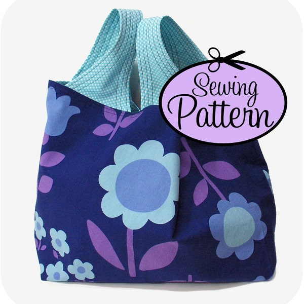 Sewing Pattern to Make a Grocery Bag - PDF (Email Delivery) - 3 Sizes