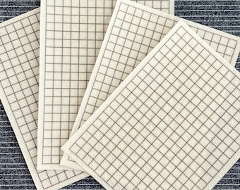 Stick and Stitch Grid Patterns: 1/4" Wash Away Graph Paper (4 Sheets)