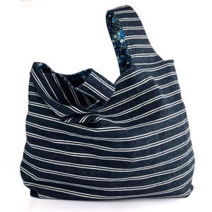Grocery Bag Sewing Pattern PDF: Reversible Market Tote, 3 Sizes ...