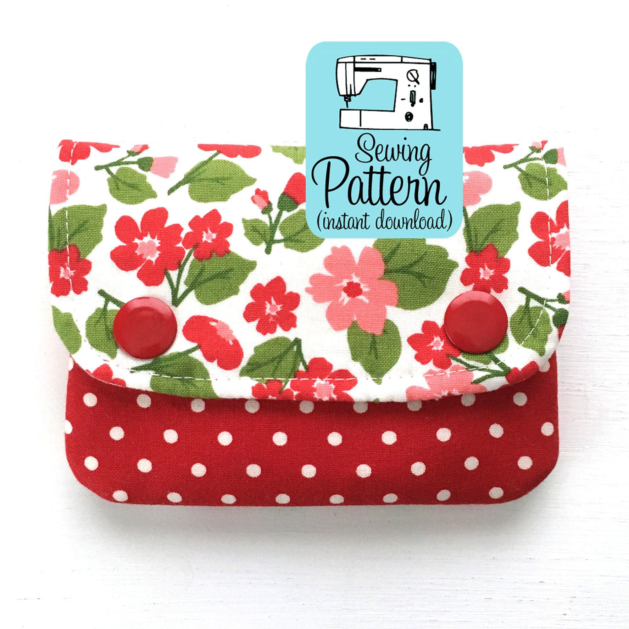 Two Pocket Wallet PDF Sewing Pattern digital Delivery: Beginner Friendly  Sewing Tutorial to Make a Mini Wallet With Two Pockets. 