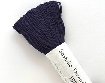 Navy Sashiko Thread: Olympus cotton mending thread in NAVY (color #103)