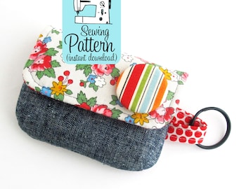 Keychain Clutch Sewing Pattern: Mini Wallet PDF (Digital Download)