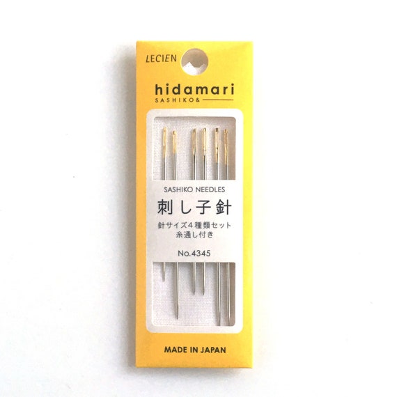 Lecien Hidamari Sashiko Needles: Large Eye Hand Sewing Needles for Visible  Mending, Hand Quilting, or Embroidery. 