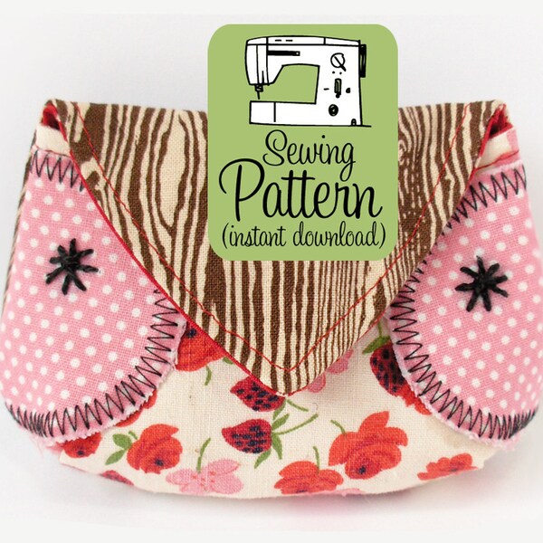 Owl Coin Purse PDF Sewing Pattern: Sewing tutorial to make a coin purse change pouch.