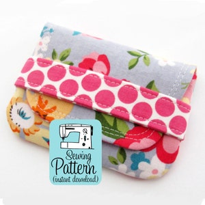 Card Wallets PDF Sewing Pattern Digital Delivery: Quick to sew pouches to use for business cards or rewards or gift cards. image 1