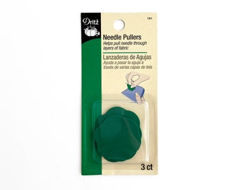 Needle Pullers: Set of 3 textured pads to help you grasp and pull sewing needle through thick fabrics.