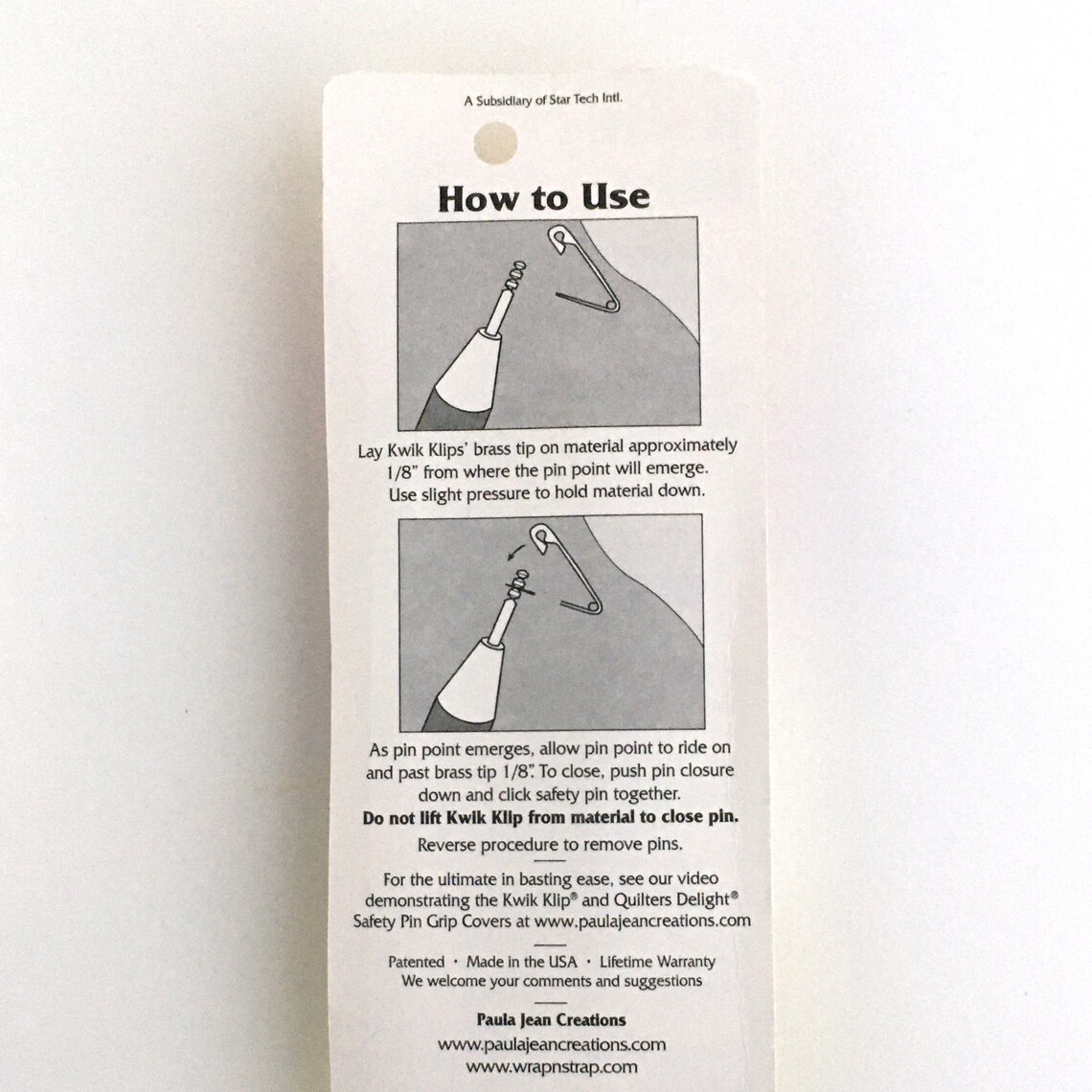 Kwik Klip Tool Safety Pin Fastener Tool for Pin Basting Etsy