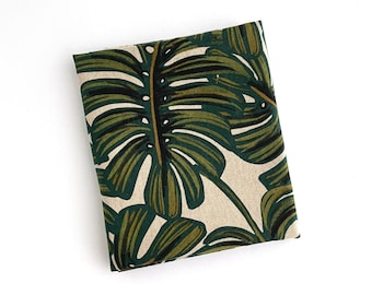 Rifle Paper Monstera Fabric: REMNANT of cotton linen blend CANVAS from the Menagerie Collection