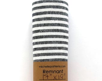 Essex Stripe Cotton Linen Fabric REMNANT