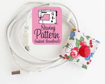 Cord Keeper Sewing Pattern: DIY Fabric Cord Organizer (PDF Pattern)