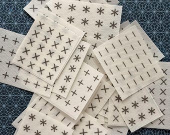 Visible Mending Stick and Stitch Patterns (SMALL PIECES)