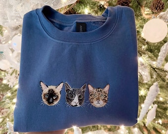 Op maat geborduurd sweatshirt voor huisdieren: gepersonaliseerde hoodie voor huisdierportret