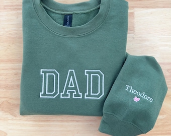 Custom Embroidered Sweatshirt – Personalized Name Sweatshirt for Dad, Father’s Day Gift, Custom Hoodie for Husband or Grandpa
