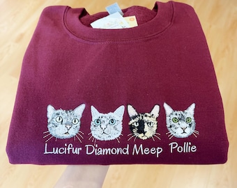 Op maat geborduurd sweatshirt voor huisdieren: gepersonaliseerde hoodie voor huisdierportret