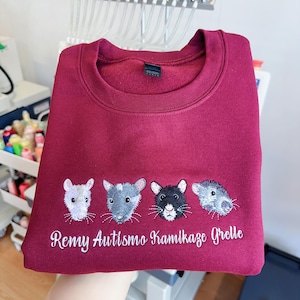 Sudadera bordada personalizada para mascotas, camiseta personalizada para mascotas, sudadera con capucha bordada personalizada para mascotas, sudadera personalizada con el rostro y el nombre de la mascota