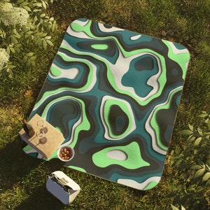 Whimsical Waterproof Picnic Blankets Personalized Picnic Blanket Picnic Accessories Summer Beach Mat Picnic Cover With Carrying Straps