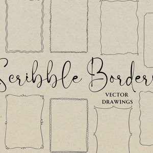 Borda de convite de casamento desenhada à mão SVG PNG, desenho de borda ondulada, convites DIY caprichosos, ícone de molduras digitais, download de design peculiar
