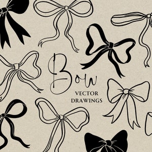 Pacote de ícones de arco SVG PNG, ilustração desenhada à mão, arte de sinalização de casamento de decoração de quarto de coquete, fita de chá de panela, convite de chá de bebê Canva