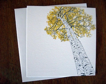 5-pack Aspen letterpress notecards