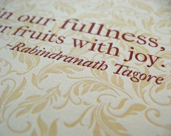 Thanksgiving letterpress greeting cards