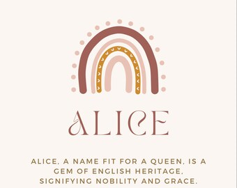 Baby Name Print - Alice