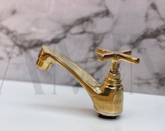 brass tap faucet - moroccan brass faucet - bathroom faucet - handmade tap faucet -F3