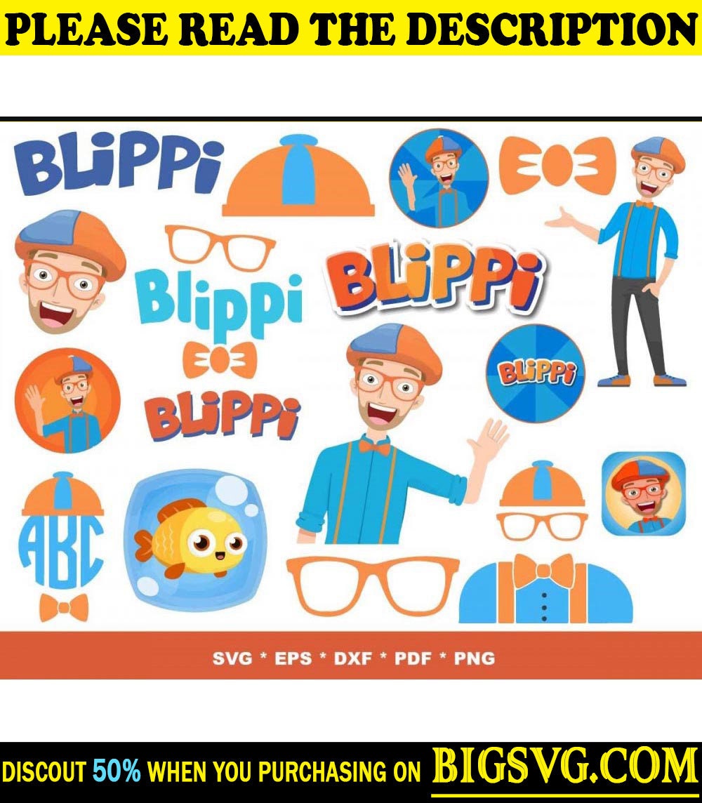 100 Blippi Png Bundle, Happy Birthday Blippi Png, Blippi Sublimation ...