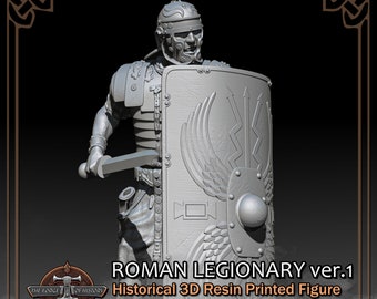 Roman Empire Legionary ver. 1 - Historical Figure - 3D Resin Printed Model Kit - Scale from 90mm to 300mm