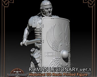 Roman Empire Legionary 1 – 3D Resin Printed Unassembled Figure Model Kit (Scale Options: 90mm To 300mm)