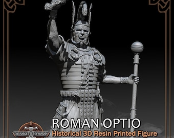Roman Empire Optio - Historical Figure - 3D Resin Printed Model Kit - Scale from 90mm to 300mm