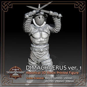 Dimachaerus Gladiator ver. 1 - Historical Figure - 3D Resin Printed Model Kit - Scale from 90mm to 300mm