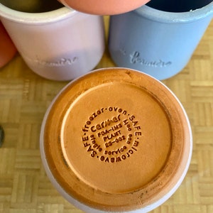La Fermière Pottery Jar Jars Ceramic Pots Lilac, Dusty Pink or Blue 5 oz. Size Craft Storage ONE JAR image 5