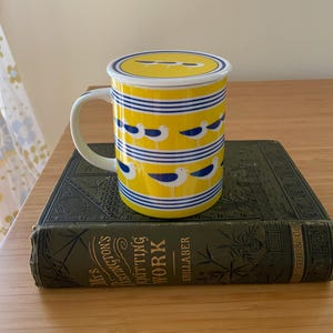 Lidded Seagull Mug by Jewel Japanese Porcelain Mino Ware Made in Japan