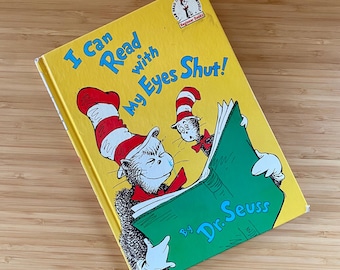 First Edition 1978 Dr Seuss Book I Can Read With My Eyes Shut Cat in the Hat