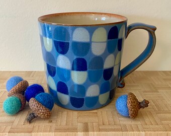 Mug Denby Made in England Blue Pattern AB Mug Ceramic