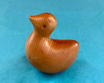 Antonio Vitali Toy Duck Vintage Swiss Collectible Rare Artisan Made Folk Art Wooden Duck Wood Toy