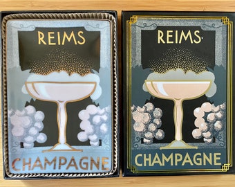 Reims Champagne Mini Tray by Rosanna Jazz Age Collectible Trinket Dish Vintage French Style