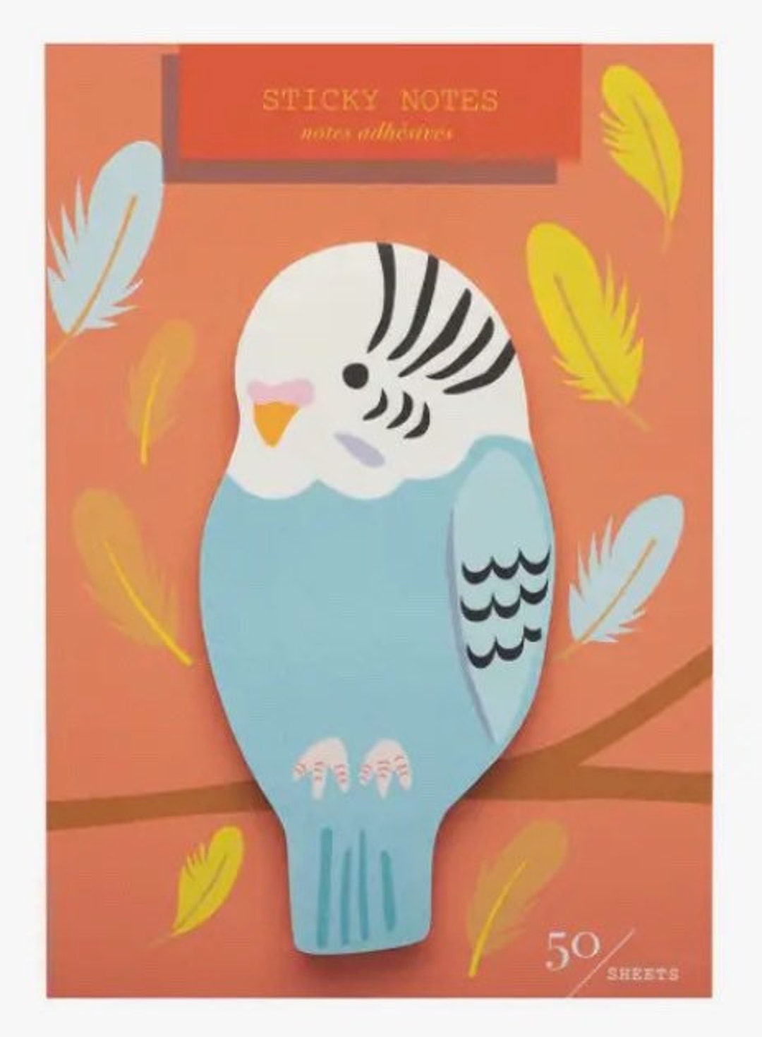 Bird Sticky Notes Die Cut Post It Notes Parakeet Note Pad Etsy