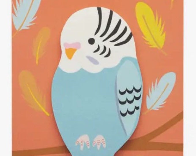 Bird Sticky Notes Die Cut Post It Notes Parakeet Note Pad Etsy