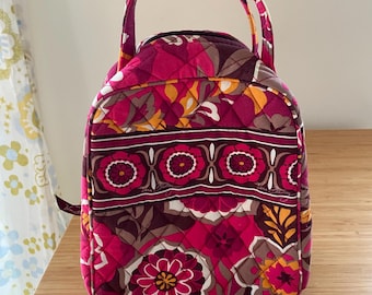 Vera Bradley Quilted Insulated Lunch Tote / Lunch Bag Carnaby Floral Pattern
