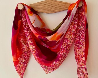 Cynthia Rowley Flowers Silk Scarf Scarf 33” Square
