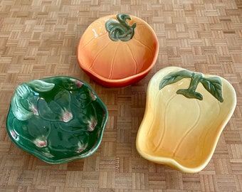 Set of 3 Veggie Shaped Bowls Williams Sonoma Pumpkin Squash Artichoke Bowl Set Jardin Potager Collections Dishes