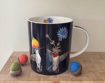 Vicki Sawyer Hummingbird Mug by PPD New Bone China Porcelain Paper Products Design  14 oz. Coffee Mug Retired Design