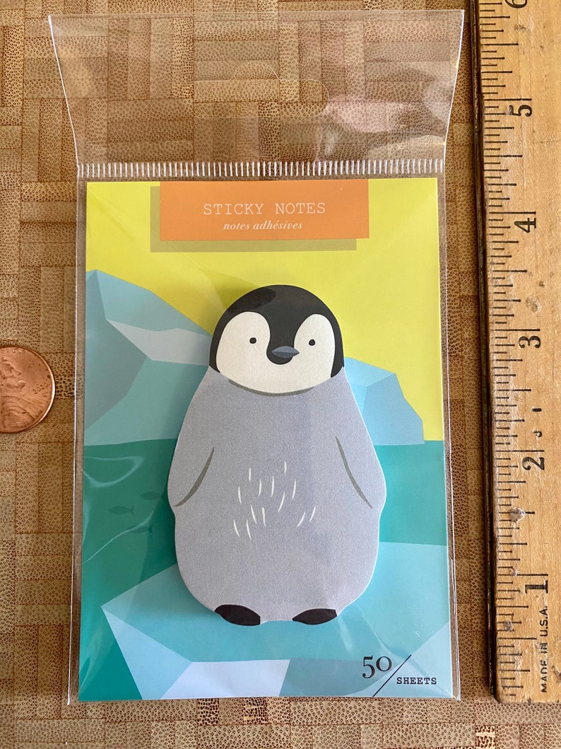 Penguin Sticky Notes Die Cut Post It Notes Note Pad image 6