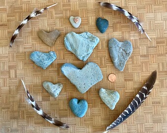 Heart Rocks Maine Beach Stones Lot of 11