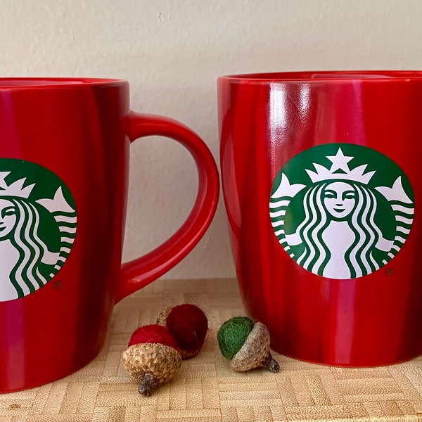 Mug Starbucks Red Mugs with Logo Multicolor Collectible 2 Available 12 oz Sold per One Mug 2022