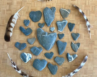 Heart Rocks Lake Champlain Beach Stones Lot of 23 Iberville Shale