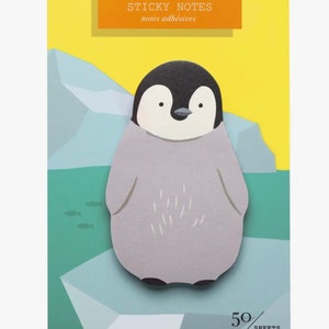 Penguin Sticky Notes Die Cut Post It Notes Note Pad image 1