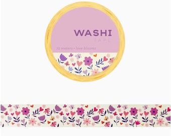 Washi Tape Love Blooms Floral Washi Tape Valentine Valentines Holiday Decorating